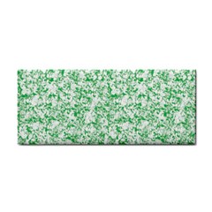 A Green And White Background With Small White Dots Hand Towel by catchydesignhill