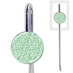 A Green And White Background With Small White Dots Book Mark by catchydesignhill