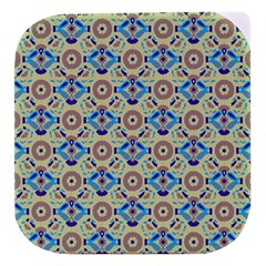 A Blue And Green Pattern On A Green Background Stacked Food Storage Container