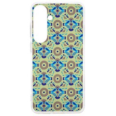 A Blue And Green Pattern On A Green Background Samsung Galaxy S24 Ultra 6 9 Inch Tpu Uv Case