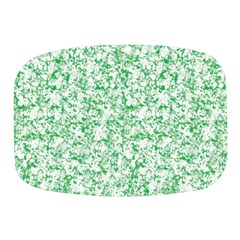 A Green And White Background With Small White Dots Mini Square Pill Box