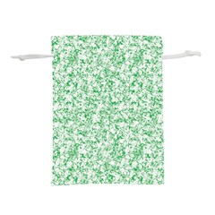 A Green And White Background With Small White Dots Lightweight Drawstring Pouch (s)