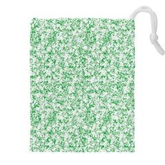 A Green And White Background With Small White Dots Drawstring Pouch (4xl)