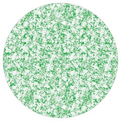 A Green And White Background With Small White Dots Round Trivet