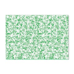 A Green And White Background With Small White Dots Crystal Sticker (a4)