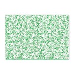 A Green And White Background With Small White Dots Crystal Sticker (A4) Front