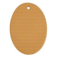 An Orange And Yellow Background With A Pattern Ornament (oval)