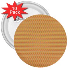 An Orange And Yellow Background With A Pattern 3  Buttons (10 Pack) 