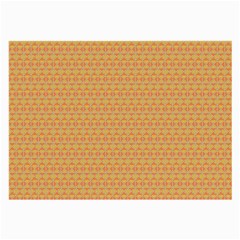 An Orange And Yellow Background With A Pattern Large Glasses Cloth