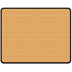 An Orange And Yellow Background With A Pattern Fleece Blanket (medium)