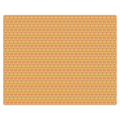 An Orange And Yellow Background With A Pattern Two Sides Premium Plush Fleece Blanket (teen Size)