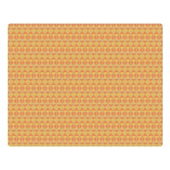 An Orange And Yellow Background With A Pattern Two Sides Premium Plush Fleece Blanket (large)