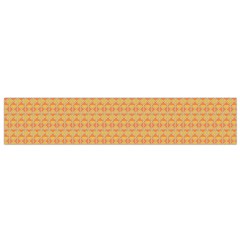 An Orange And Yellow Background With A Pattern Small Premium Plush Fleece Scarf