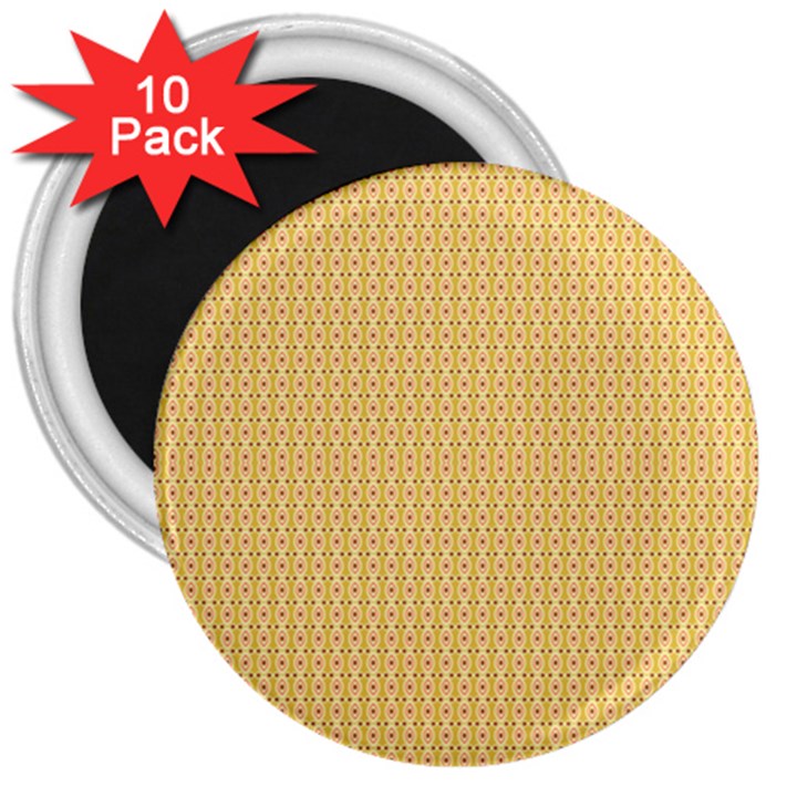 An Orange And Yellow Background With Circles 3  Magnets (10 pack) 