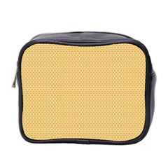 An Orange And Yellow Background With Circles Mini Toiletries Bag (two Sides)