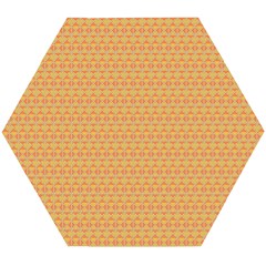 An Orange And Yellow Background With A Pattern Wooden Puzzle Hexagon by catchydesignhill