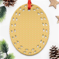 An Orange And Yellow Background With Circles Ornament (oval Filigree)