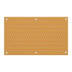 An Orange And Yellow Background With A Pattern Banner And Sign 5  X 3  by catchydesignhill