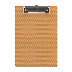 An Orange And Yellow Background With A Pattern A5 Acrylic Clipboard