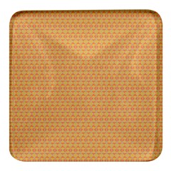 An Orange And Yellow Background With A Pattern Square Glass Fridge Magnet (4 Pack) by catchydesignhill