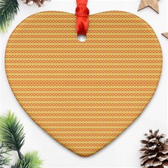 An Orange And Yellow Background With Small Dots Heart Ornament (two Sides)