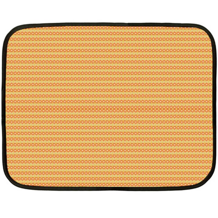 An Orange And Yellow Background With Small Dots Two Sides Fleece Blanket (Mini)