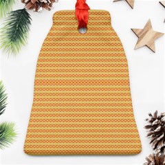 An Orange And Yellow Background With Small Dots Bell Ornament (two Sides)