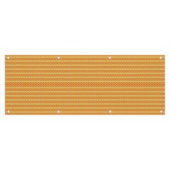 An Orange And Yellow Background With Small Dots Banner And Sign 8  X 3  by catchydesignhill