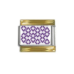 Purple, Textile, Organism, Violet, Art, Font, Magenta, Symmetry, Circle, Pattern Gold Trim Italian Charm (9mm)