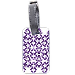 Purple, Textile, Organism, Violet, Art, Font, Magenta, Symmetry, Circle, Pattern Luggage Tag (two Sides) by catchydesignhill