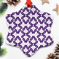 Purple, Textile, Organism, Violet, Art, Font, Magenta, Symmetry, Circle, Pattern Snowflake Ornament (two Sides) by catchydesignhill