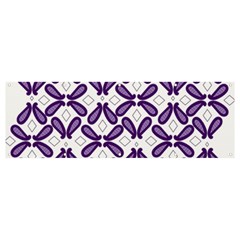 Purple, Textile, Organism, Violet, Art, Font, Magenta, Symmetry, Circle, Pattern Banner And Sign 12  X 4 