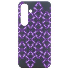 Purple, Textile, Organism, Violet, Art, Font, Magenta, Symmetry, Circle, Pattern Samsung Galaxy S24 6 2 Inch Black Tpu Uv Case by catchydesignhill