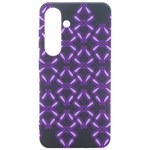 Purple, Textile, Organism, Violet, Art, Font, Magenta, Symmetry, Circle, Pattern Samsung Galaxy S24 6.2 Inch Black TPU UV Case Front