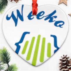 Weeko Heart Ornament (two Sides)