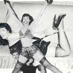 Betty Page BDSM Play Mat (Square) Front