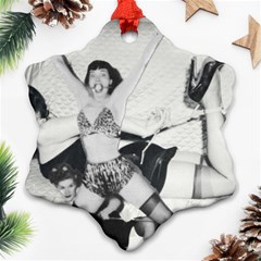 Betty Page Bdsm Snowflake Ornament (two Sides)