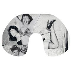 Betty Page Bdsm Travel Neck Pillow by CherleyTemples