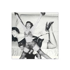 Betty Page Bdsm Satin Bandana Scarf 22  X 22  by CherleyTemples