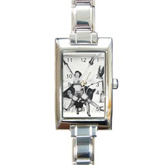 Betty Page Bdsm Rectangle Italian Charm Watch by CherleyTemples