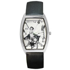 Betty Page Bdsm Barrel Style Metal Watch