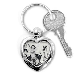 Betty Page Bdsm Key Chain (heart) by CherleyTemples