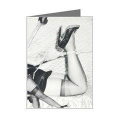 Betty Page Bdsm Mini Greeting Card by CherleyTemples