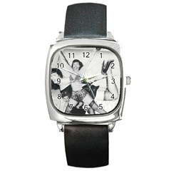 Betty Page Bdsm Square Metal Watch by CherleyTemples