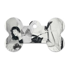 Betty Page Bdsm Dog Tag Bone (one Side)