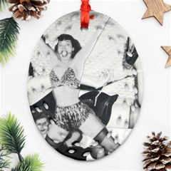 Betty Page Bdsm Ornament (oval Filigree)