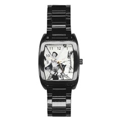 Betty Page Bdsm Stainless Steel Barrel Watch by CherleyTemples