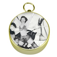 Betty Page Bdsm Gold Compasses by CherleyTemples