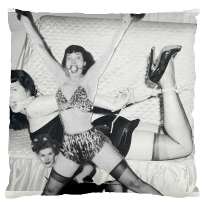 Betty Page BDSM Standard Premium Plush Fleece Cushion Case (One Side)