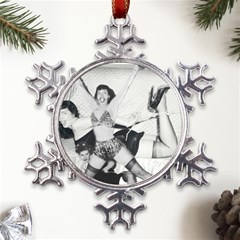 Betty Page Bdsm Metal Large Snowflake Ornament by CherleyTemples